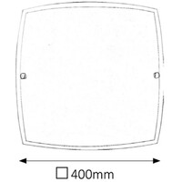 RABALUX Nedda plafonjera400x400 E27 2x60W belo