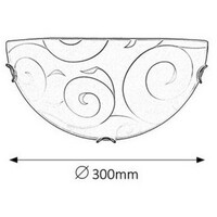 RABALUX Harmony lux zidna lampaD30 E27 60W hrom/belo