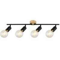 RABALUX Pablo, metal-drvena spot , E27 4xMAX 40W, mat crna