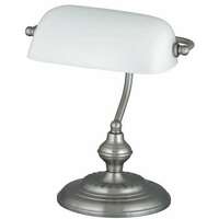 RABALUX Bank stona lampa, E27, hrom/bela