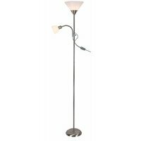 RABALUX Action podna lampa sa citacem E27+E14 brušeni hrom/bela