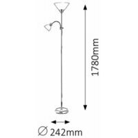 RABALUX Action podna lampa sa citacem E27+E14 bronza/bela