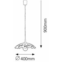 RABALUX Vino Visilica D41 E27 60W,  narandžasta