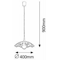 RABALUX Vino Visilica D41 E27 60W,  belo
