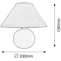 RABALUX Ariel keramicka stona lampa E14 40W, belo