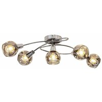 RABALUX Tamara plafonjera, E14 5x40W,hrom