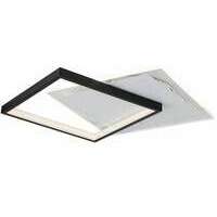 RABALUX Malcolm, unutrašnja LED plafonjera, crna+bela, metal