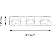 RABALUX Tony zidna lampa za kupatilo LED 3x5W,hrom,IP44