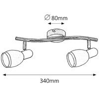 RABALUX Elite spot E14 2x40W hrom