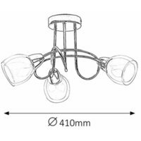RABALUX Dave plafonska lampa E14 3x40W