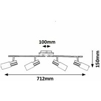 RABALUX Logan spot E14 4x40W hrom