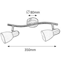 RABALUX Soma spot E14 2x40W bronza opal