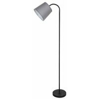 RABALUX Godric, podna E27 crna metal/textil abažur siva 141 cm