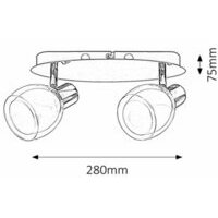 RABALUX Dave spot E14 2x40W hrom