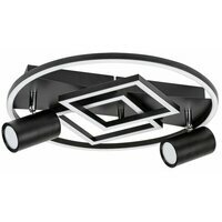 RABALUX Aztec, unutrašnja LED plafonjera, mat crna, bela, m