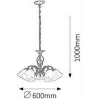 RABALUX Beckworth  luster E14 5x40W bronza