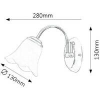 RABALUX Rafaella zidna lampa E14 40W zlato