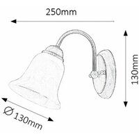 RABALUX Francesca zidna lampa E14 40W bronza