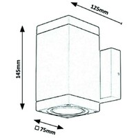 RABALUX Buffalo,spoljna zidna,GU10 2X35W