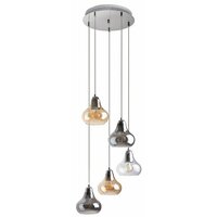 RABALUX Jezabel visilica, hrom sa mlecnim staklom, E27 5X 60