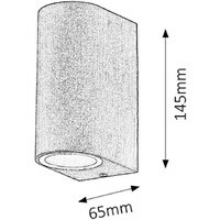 RABALUX Chile spoljna zidna lampa GU10 2x35W IP44