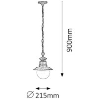 RABALUX Odessa spoljna visilica E27 60W braon