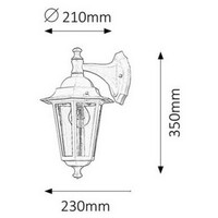 RABALUX Velence spoljna zidna lampa  E27 60W wht IP43