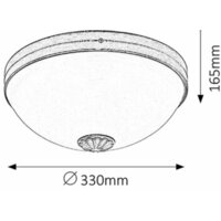 RABALUX Orchidea plafonjera E27 2x60W bronza