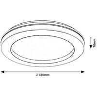 RABALUX Cooperius, LED plafonjera, 4800lm, 3000K-6500K 47W, D48cm, H7cm, IP20