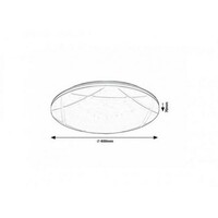 RABALUX Oswald2 plafonjera LED24W D40cm srebrna