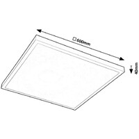 RABALUX Damek2 plafonjera LED40W 60x60cm