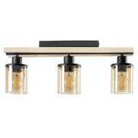 RABALUX Niylah, crna metalna plafonska lampa E27 3x25W IP20