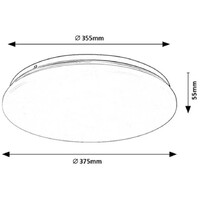 RABALUX Vendel, LED plafonjera okrugla, 24W 1970lm-2400lm, 4000K, D37,5cm zvezdani efekat, IP20