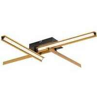 RABALUX Remiel, LED plafonjera metal crna / drvo, 20W, 1200lm, 3000K, 75x62cm