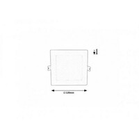 RABALUX Shaun2 plafonjera 6W 4000K bela cetvrtasta