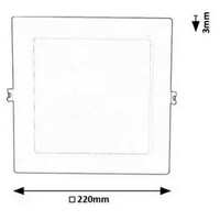 RABALUX Shaun2 plafonjera 18W 4000K bela cetvrtasta