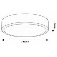 RABALUX Lauri plafonjera LED22W bela okrugla