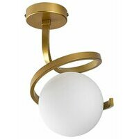 RABALUX Sarabi, plafonska zlatna sa staklenom kuglom, 1xE27, visina 32cm
