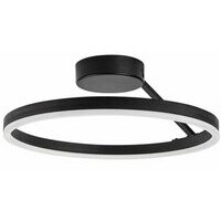 RABALUX Isaure, plafonska crna LED 24W, 1600lm, DIP switch 3000-6500K, precnik 40cm