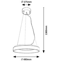 RABALUX Ceilo, LED visilica 38W 3000K-6500K, 3150-3800lm IP21