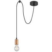 RABALUX Dollien, mat crna/drvena visilica, E27 1x60W IP20