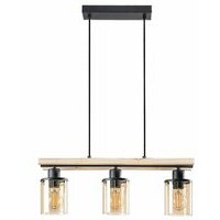 RABALUX Niylah, crna metalna visilica, E27 3x25W, IP20