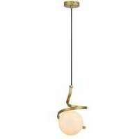 RABALUX Sarabi, visilica 1xE27, metal zlatna/belo staklo, tekstilni kabal