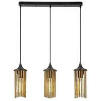 RABALUX Roxas, visilica 3xE27, metal crna/bakar sa tekstil kablom