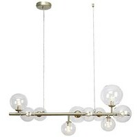 RABALUX Aslov, visilica zlatna, staklene kugle, 10xG9, dužina 80cm