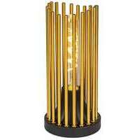 RABALUX Roxas, stona lampa 1xE27, metal crna/bakar sa tekstil kablom, visina 26cm