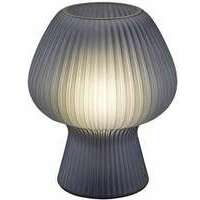 RABALUX Vinelle, stona stakle lampa siva/dimljeno staklo E14, visina 18,5cm, tekstilni kabal sa prekidacem