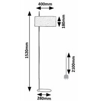 RABALUX Narmin, stona crna/bež tekstil, 1xE27, visina 152cm