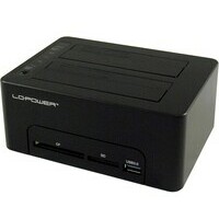 LC POWER LC-DOCK-U3-CR 2xSSD / HDD, Black, Cardreader,1xUSB3.0 HUB