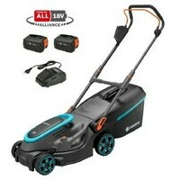 GARDENA Baterijska Kosilica PowerMax Set sa Dve Baterije i Brzim Punjacem Power For All Alliance 37cm / 36V P4A